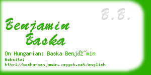 benjamin baska business card